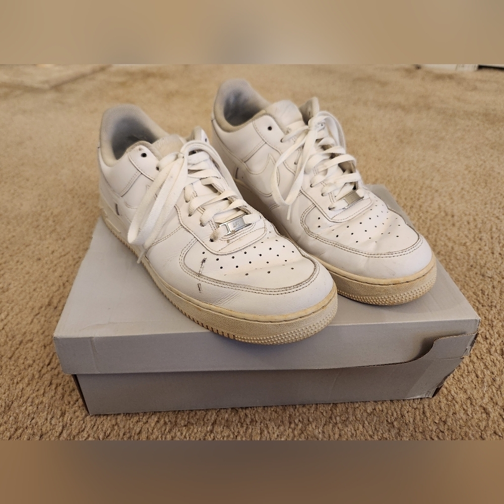 Nike Air Force 1 Low Triple White Sneaker 315122-111 Men's Shoes Size 12‎